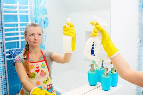Cleaning professional preparing a service appointment checklist
